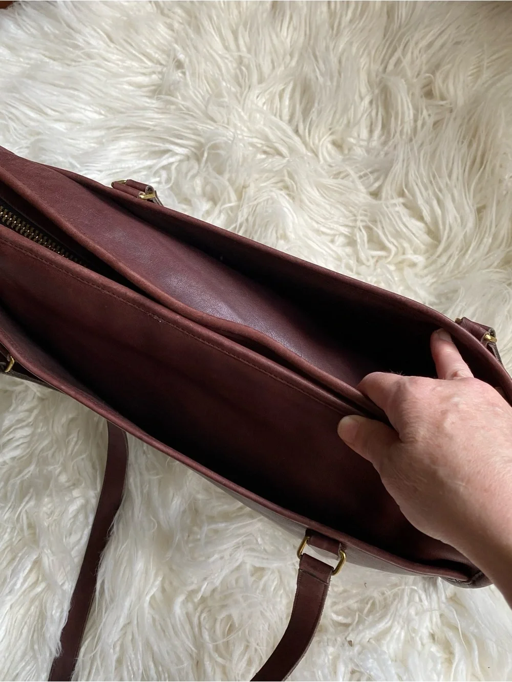 Vintage Coach Leather Tote Bag Classic Carryall Laptop Bag